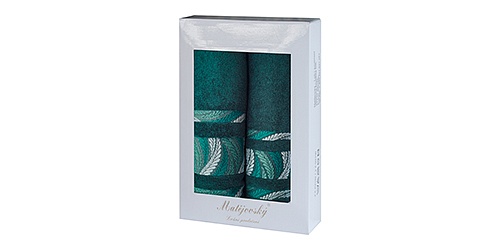 Dárkové balení ručníků Tana Green smaragdová tmavá 2 ks