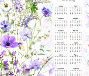 Kuchyňské utěrky Kalendář Bluebell 2024